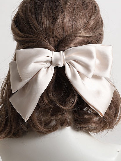 9 Color Options Sweet Lolita Satin Large Bowknot Hairclip