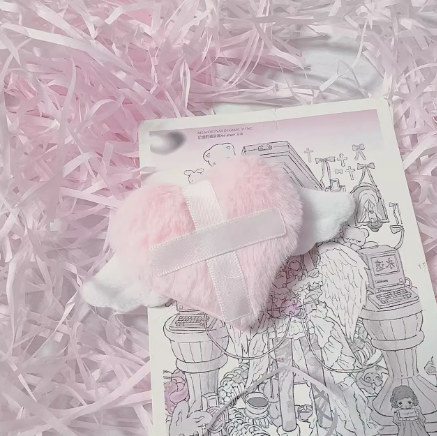 Engelsflügel Herzförmige Yami Kawaii Plüsch Haarspange