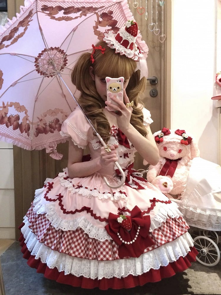 Mini chapeau Sweet Lolita gâteau aux fraises