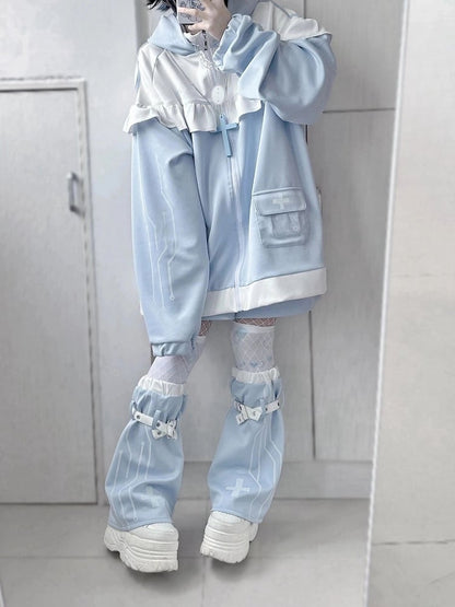 Tenshi Kaiwai Hellblaue Cyberpunk-Shorts