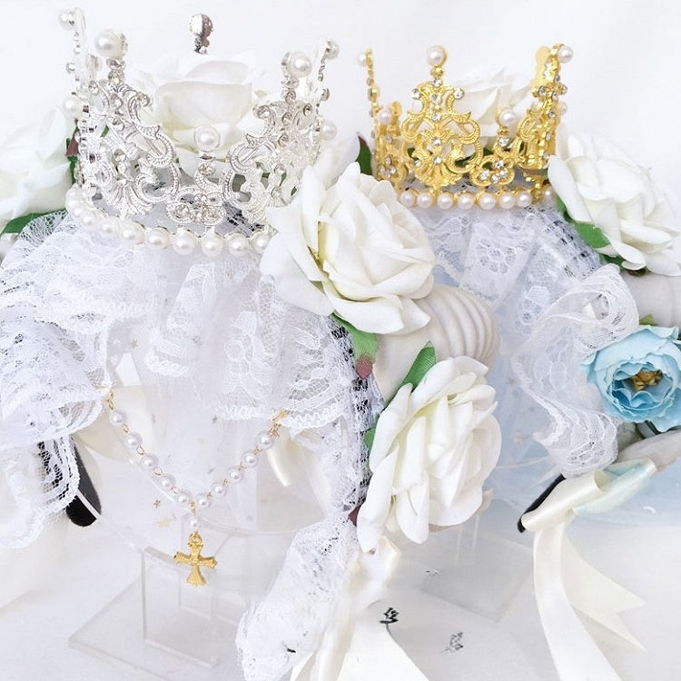 4 Colors Gothic Crown with Faux Accents Horn Rose KC