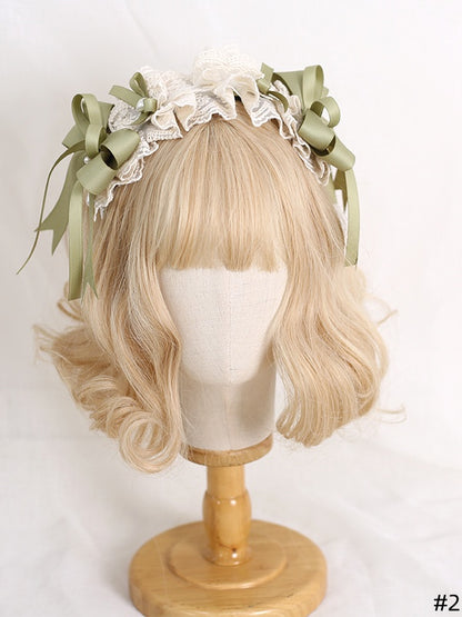 Country KC With Lace Lolita Options Green Beige Available 2 Bowknot