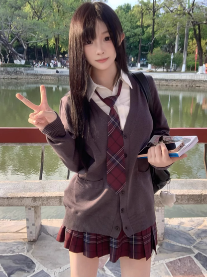 V-neck Cardigan 7 Knitted Color Options