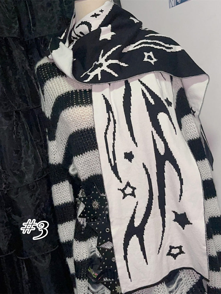 10 Optionen Punk Anime Print Schal