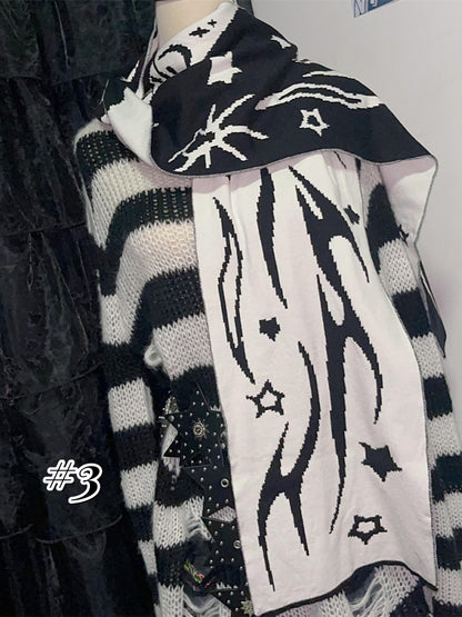 10 Optionen Punk Anime Print Schal