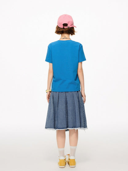 Blue Puppy Print Short Sleeve Tee - Girlyhalo
