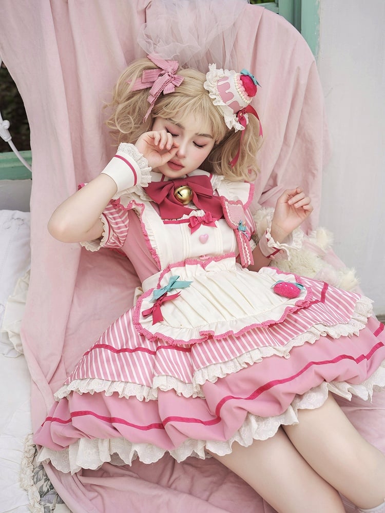 Strawberry Cake Mini Hat, Sweet Pink Design - Sakurahime