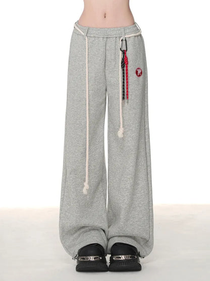 Schnitt Blau/Grau/Rot Weite Beinhose Dunkel