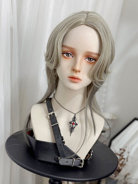 45CM Ouji Style Länge Perücke Grau