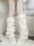 Warmers Ribbed Slouchy Fuzzy Leg Cream