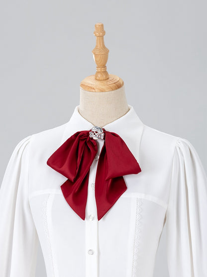 Skull Embellished Crimson Bow Tie - DevilInspired Exclusive Collection