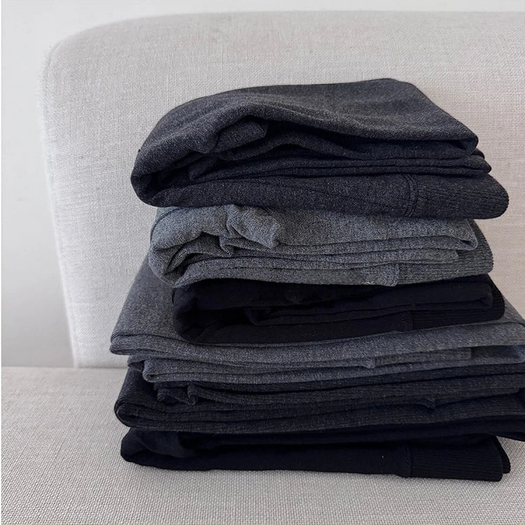 200g Fleece-Lined Vertical Rib Pantyhose