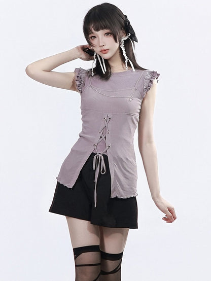 Black Basic Blazer Shorts - PINK SAVIOR