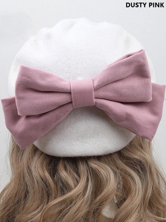 Lolita With Detachable White 10 Color Beret Options Bowknot
