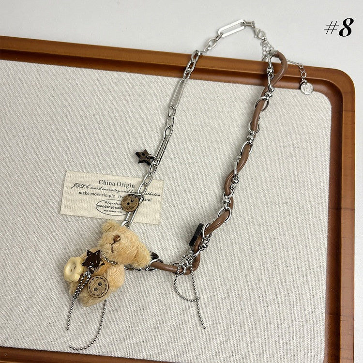 Teddy Bear Plush Necklace/Ring/Bracelet