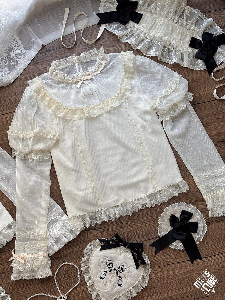 Detachable Lace Sleeve Pair for Lolita Styles, Two-Tone - Miss Cube Dressworks