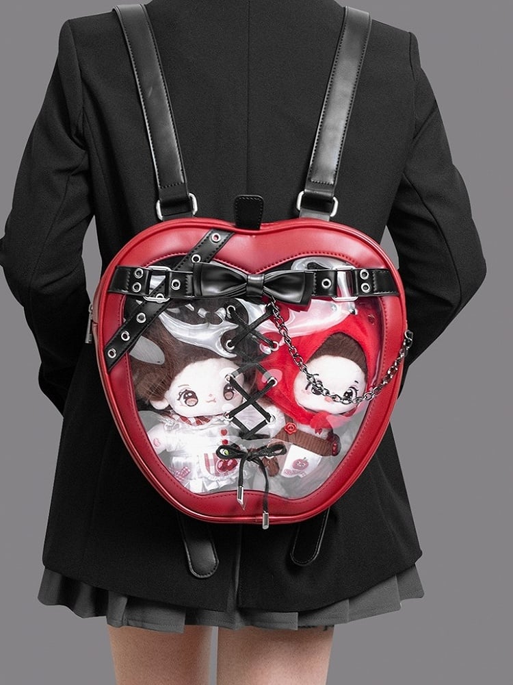 Apple Backpack: Accents Ita Bow Belt Edgy Red