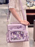 Bag And Decoration Purple Bow Ita Transparent Window 2-Way With