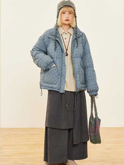Wide-leg Cut Dark Design Pants Asymmetrical Gray