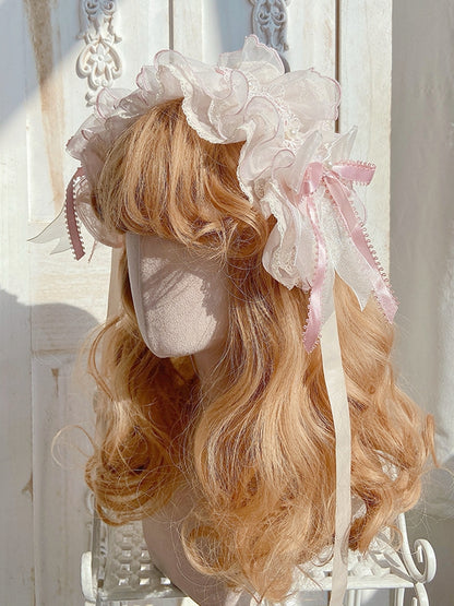 and Hairband Beige Light Pink Sakura