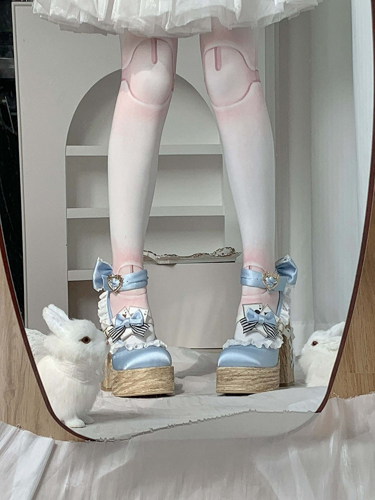 Alice in Wonderland Vibes Alice Blue Sweet Lolita Platforms Mary Janes