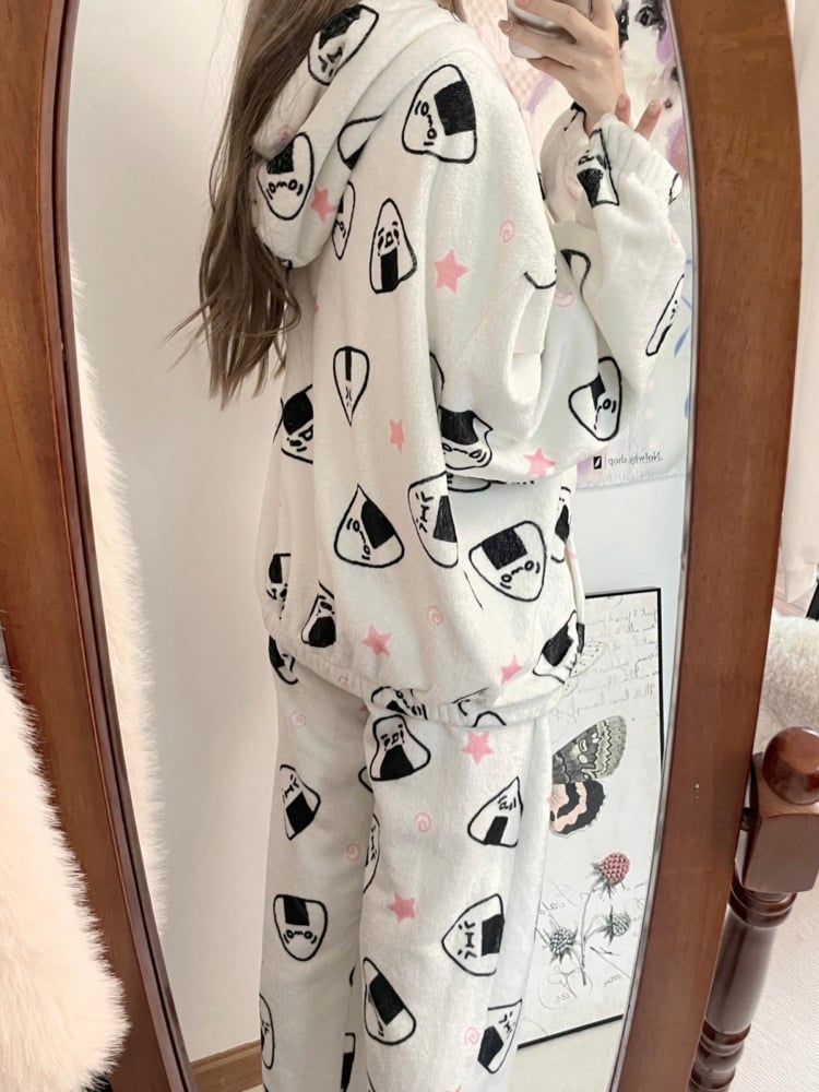 白米ボールフード付き厚手パジャマセット