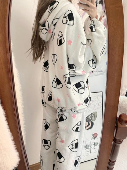 白米ボールフード付き厚手パジャマセット