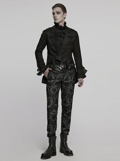 Goth Coat Gorgeous Dress Black Men's