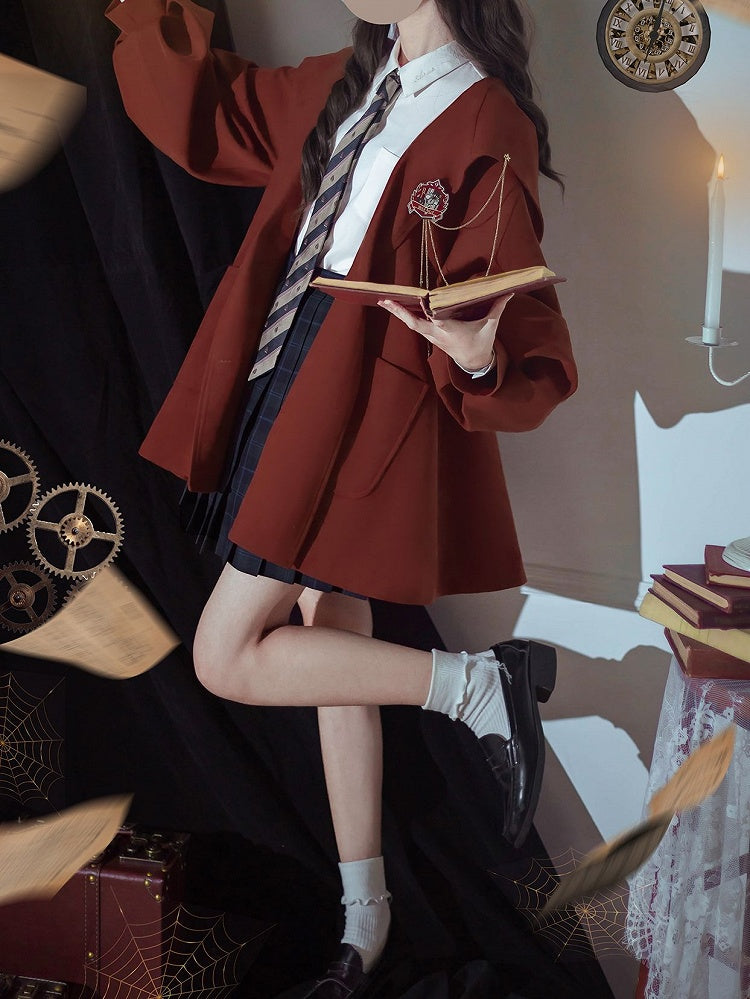 Rot Winter Herbst Preppy Vintage Mit Kapuze Mantel und Ziegel Version Regelmäßige/Verdicken für