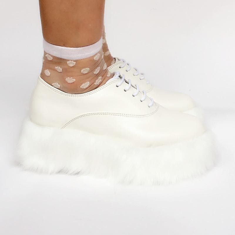 Fur Fluffy Shoes Custom Elegant SP167987 Made