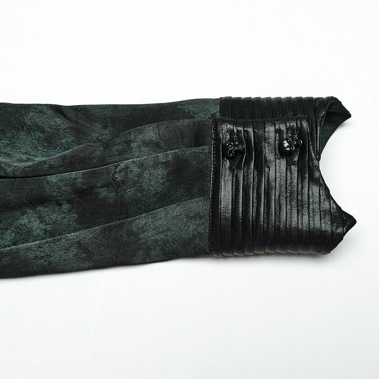 Goth Black Men's Shirt Green