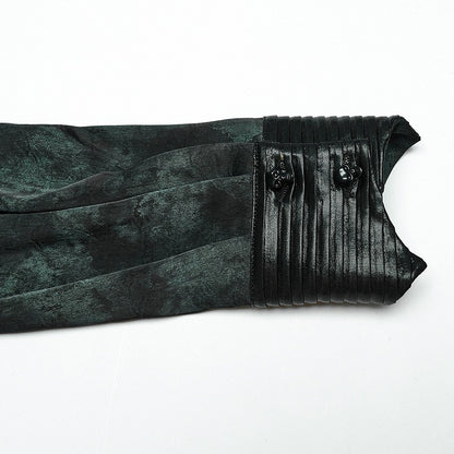 Goth Black Men's Shirt Green