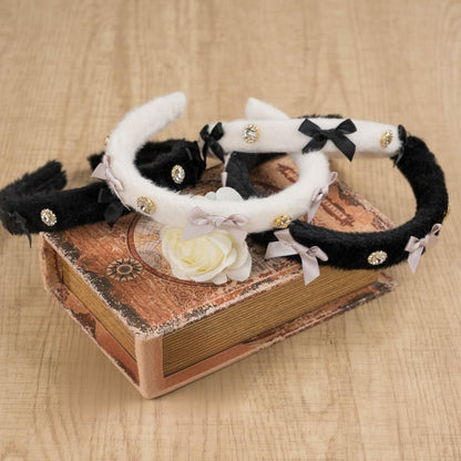 自雷系 ラインストーンとちょう結び ふわふわKC