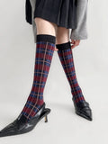 Retro Calf (5 Colors) Plaid Socks British