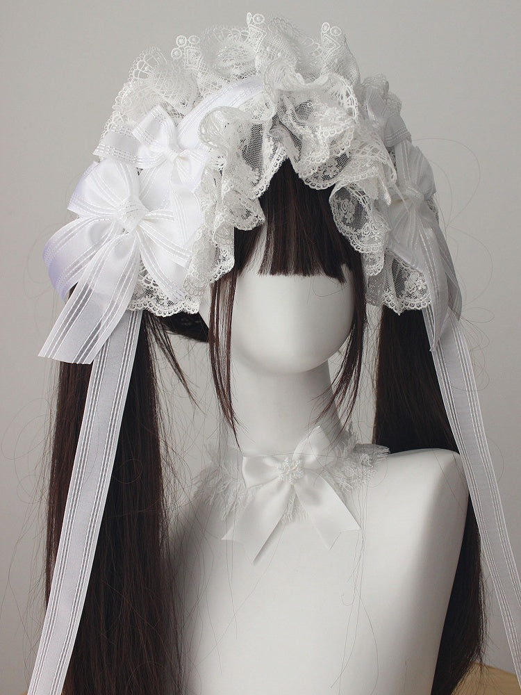 Hairband Lace Bow Ruffled (Multi-Colorways)