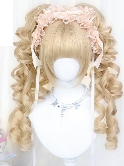 Perücken Perücke Hellbraun/Dunkel Kurz Gewellt Braun/Blond Mit Pferdeschwanz