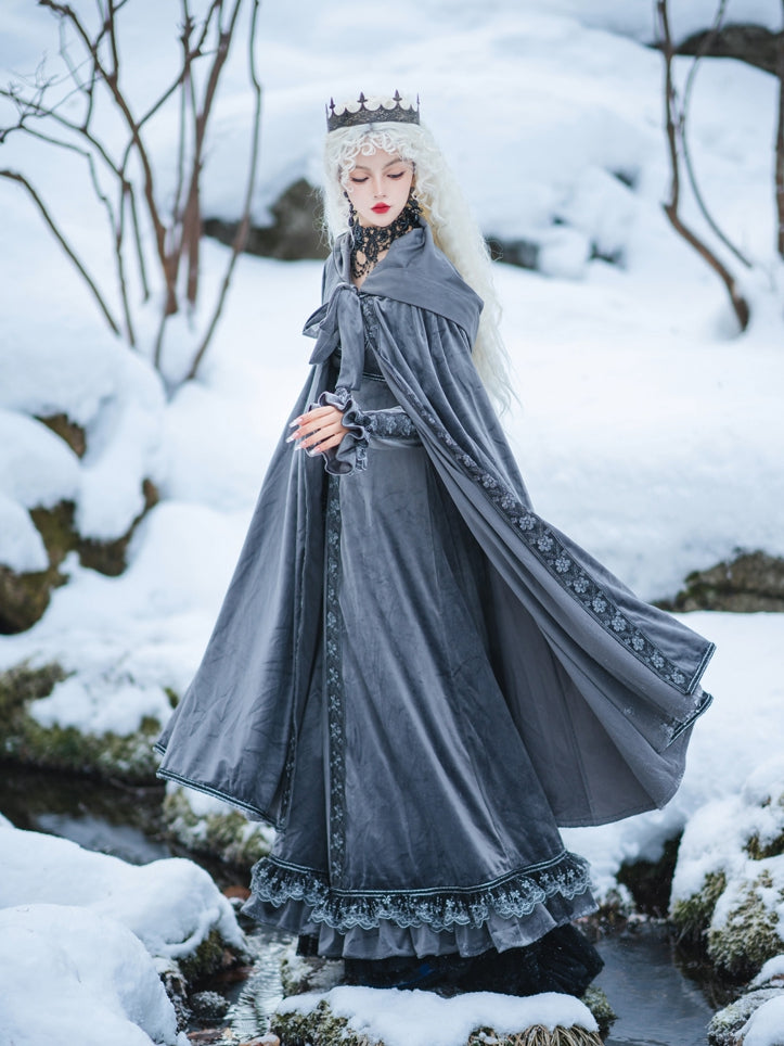 Gray Velvet Cloak