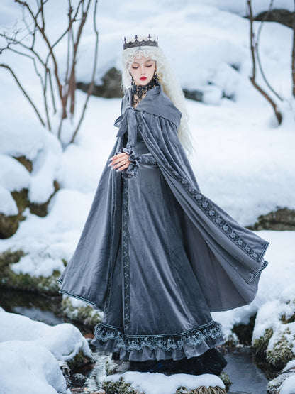 Gray Velvet Cloak