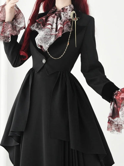 ブラック王子ファッション ゴシックロリータ テールブレザー