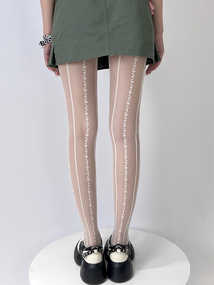 Tights Bittersweet Pattern Striped Black/White
