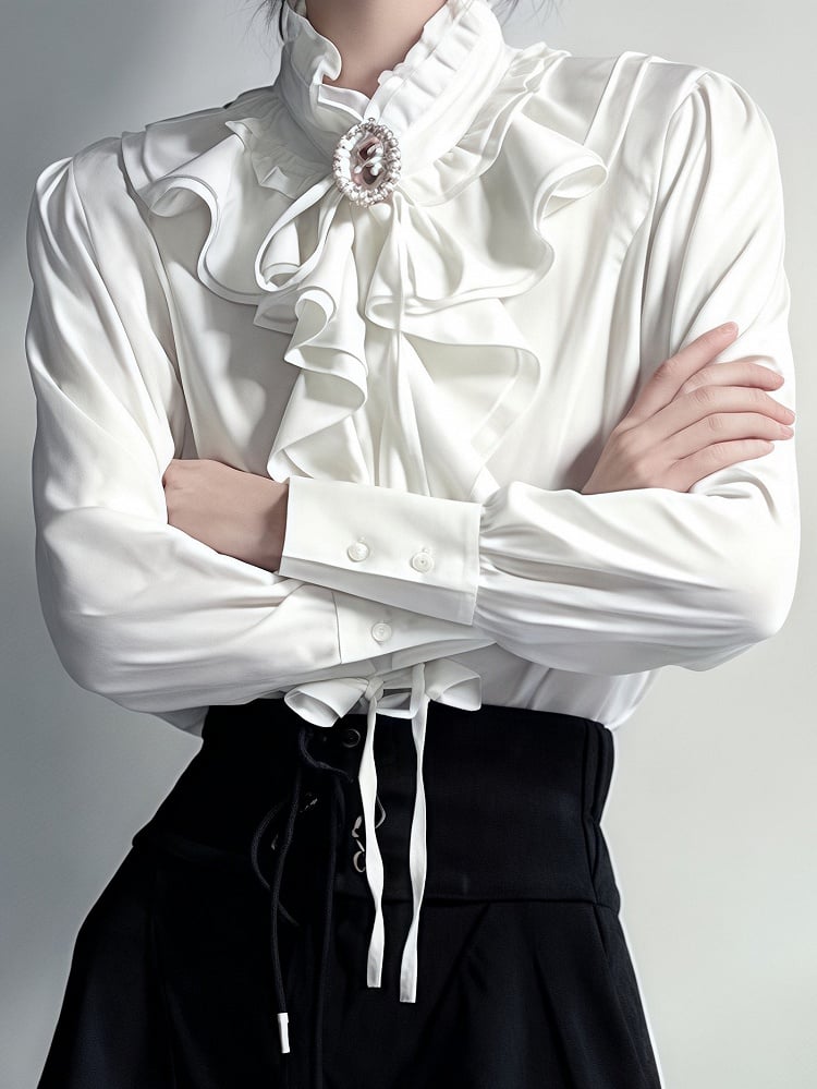 Ouji with White Jabot Blouse Lolita Collar