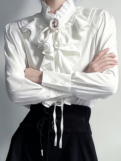 Ouji with White Jabot Blouse Lolita Collar