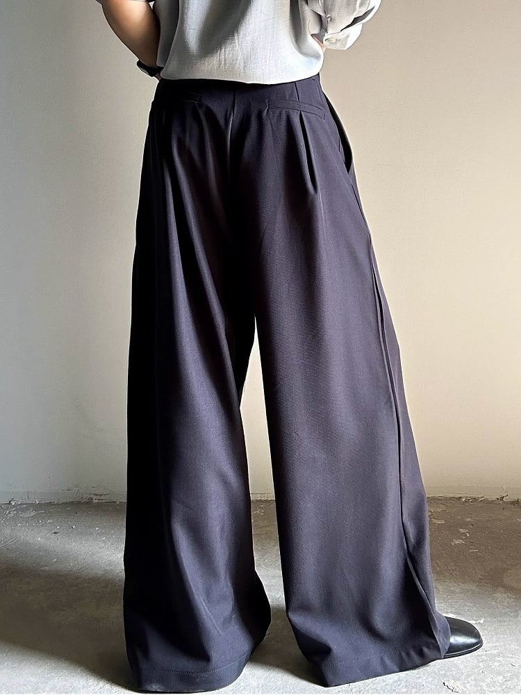 with Ties Long Gray Ouji Unisex Pants Side Wide-Leg Lolita Loose