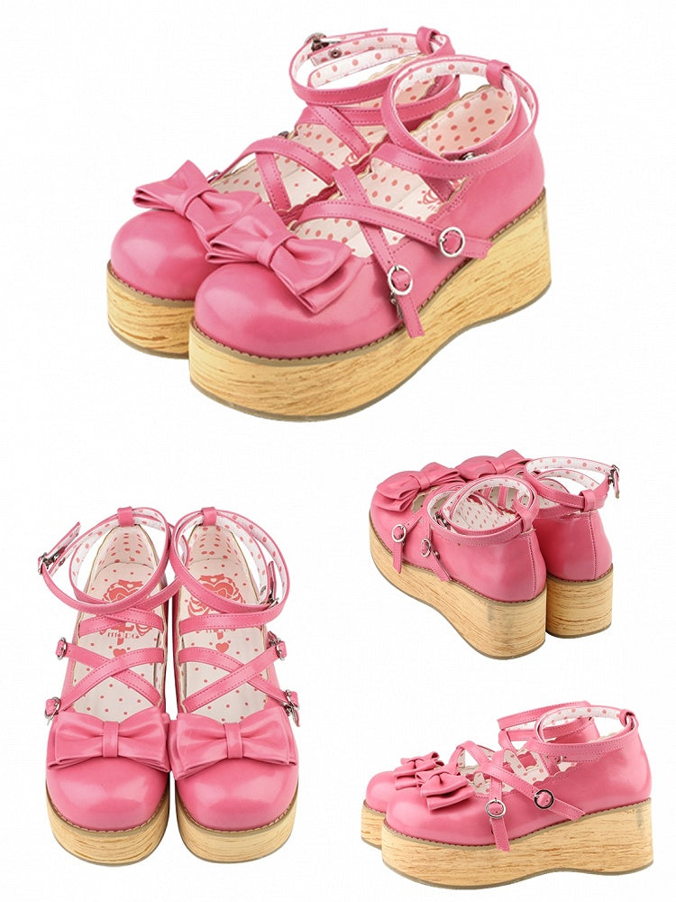 Heels Pink Plateau - Mitte Barbie Toe Round Sweet