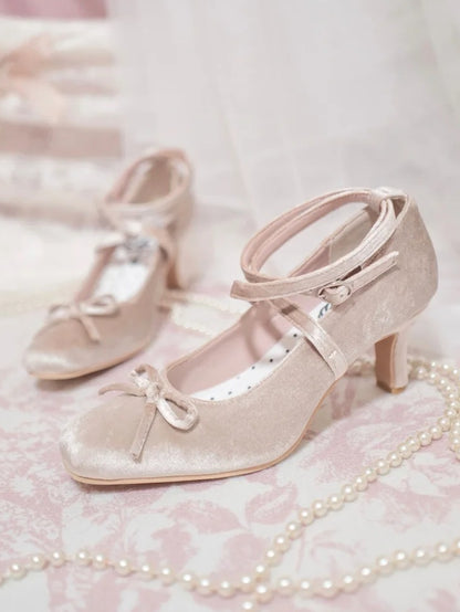 Sweet Ballet at Design Lolita Bow Top Champagne Crisscross - Shoes