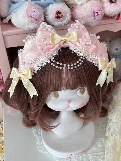 Charm Color Lace Trim Bowknot 4 Beaded KC Options