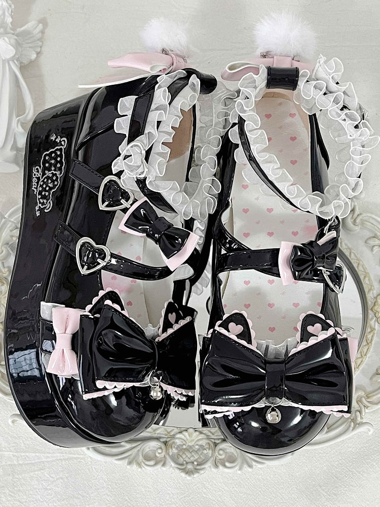 Kitty - Janes Sweet Mary Lolita Black Platform Decor Ear