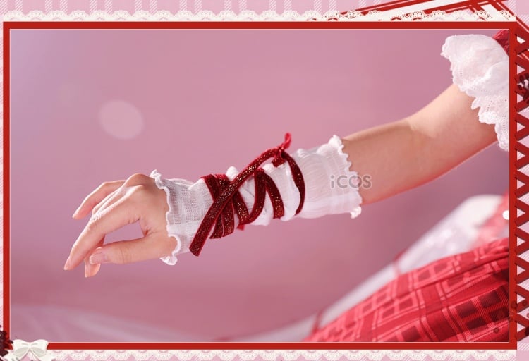 Shugo Chara Hinamori Amu Rot kariertes Kleid Lolita-Stil Cosplay Kostüm