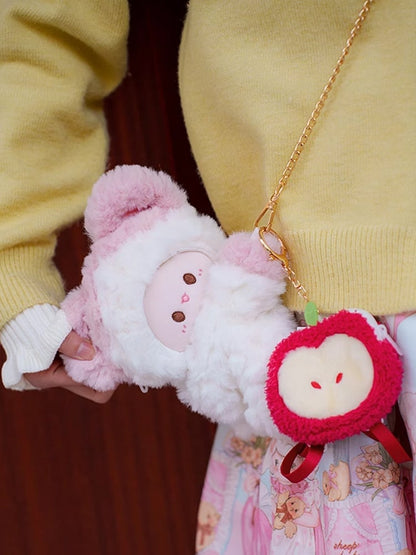 Taschengröße WeißRosa Klein/Mittel Maus Rucksack/Crossbody Süßer Plüsch