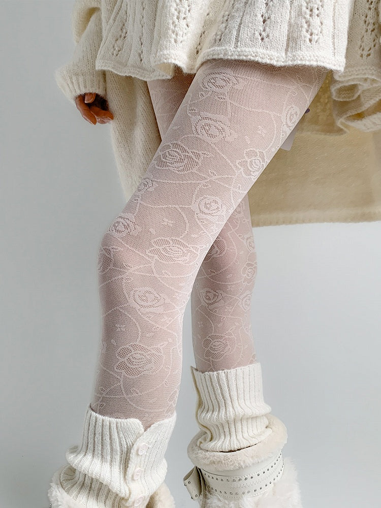 Floral (2 collants résille couleurs)